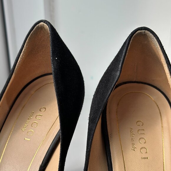 Gucci Black Suede Peep Toe Pumps – Gently Used, Size 37 - Picture 5 of 6